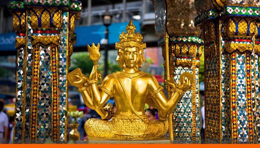 Thailand đền thờ phật Erawan tứ diện thần